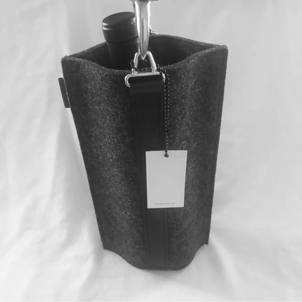 Graf Lantz Wine Bottle Bag Carrier Merino Wool USA Made